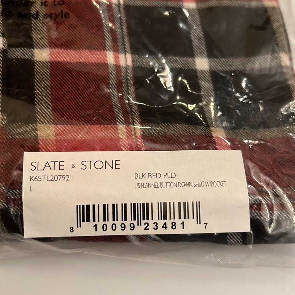 Slate & Stone Flannel Long Sleeve Shirt Size L - Picture 6 of 7